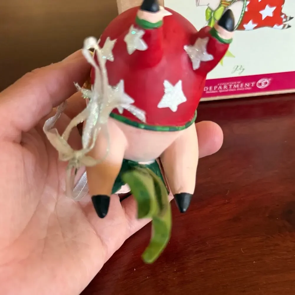 VTG Department 56 Christmas Krinkles by Patience Brewster - Pig flying